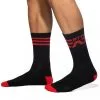 Addicted Chaussettes AD BTTM Noir-Rouge