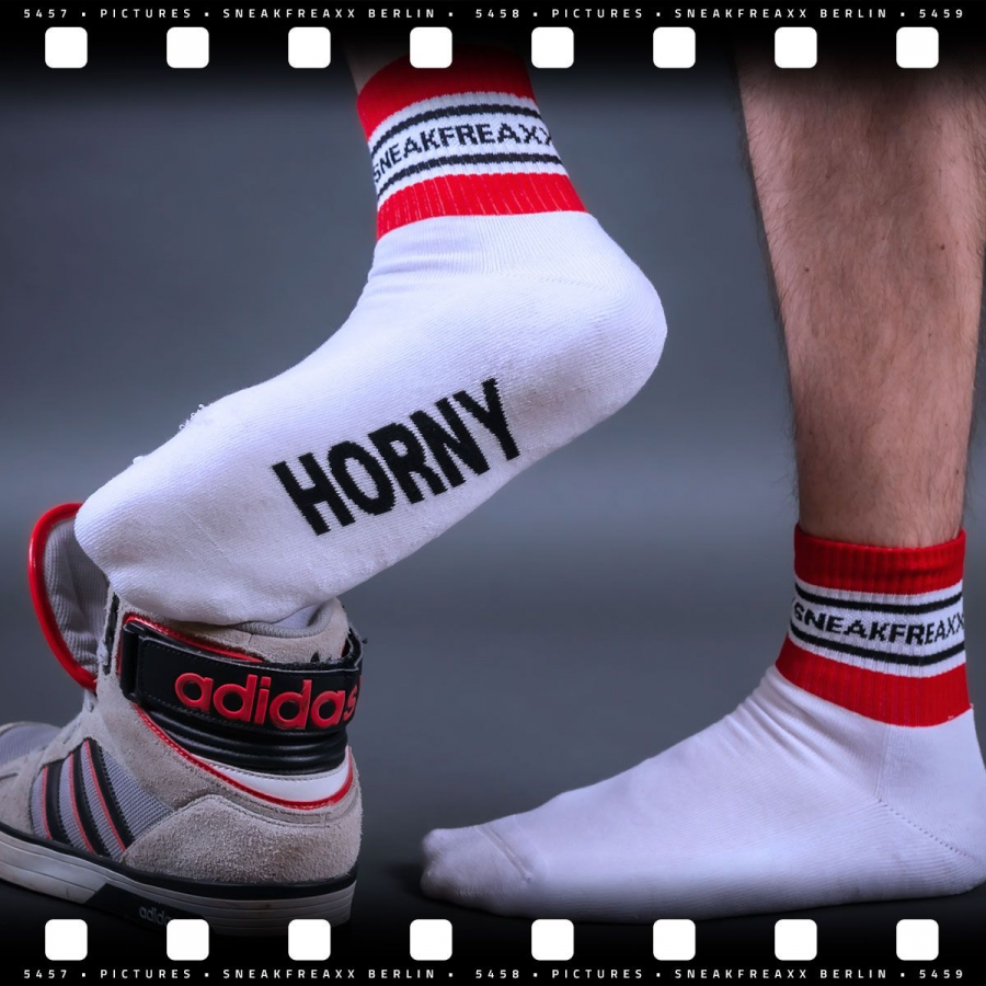 SneakFreaxx Chaussettes Basses SNEAKS HORNY SHORT Blanches 2 SneakFreaxx Chaussettes Basses SNEAKS HORNY SHORT Blanches – Image 2