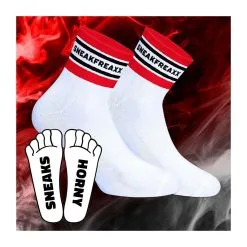 SneakFreaxx Chaussettes Basses SNEAKS HORNY SHORT Blanches