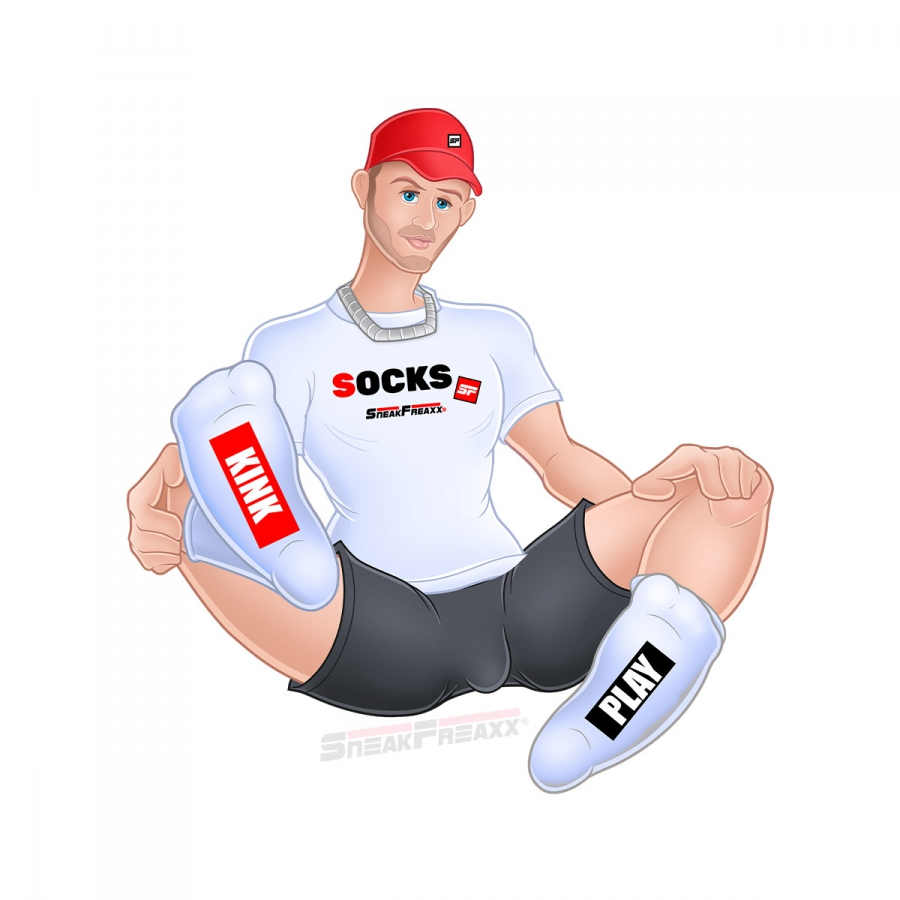 Chaussettes Blanches KINK PLAY Sneakfreaxx 2 Chaussettes Blanches KINK PLAY Sneakfreaxx – Image 2