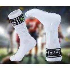 Chaussettes Blanches SPORTY Addiction Liserés Noirs