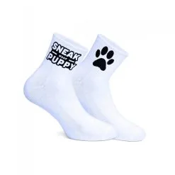 SneakFreaxx Chaussettes Courtes WOOF PUPPY Blanches -FÉMINITÉS boutique chaussettes courtes woof puppy blanches 2