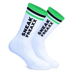 SneakFreaxx Chaussettes DIRTY Blanc-Vert -FÉMINITÉS boutique chaussettes dirty blanc vert 8