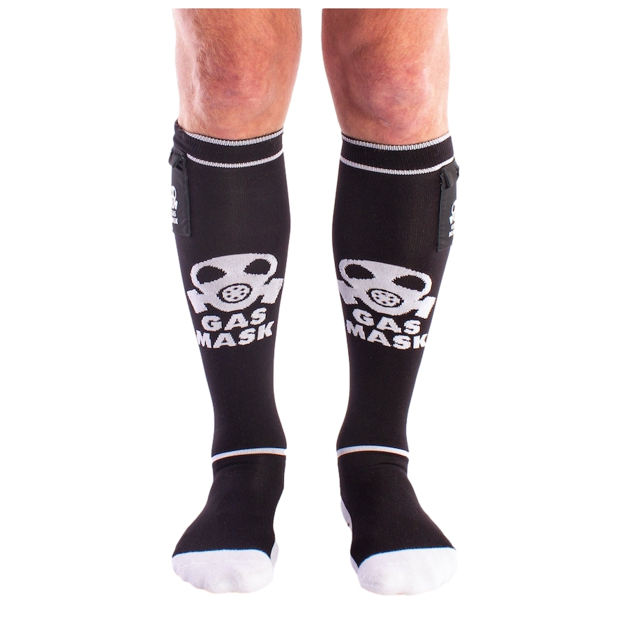Chaussettes GAS MASK Brutus Noir-Blanc 1 Chaussettes GAS MASK Brutus Noir-Blanc