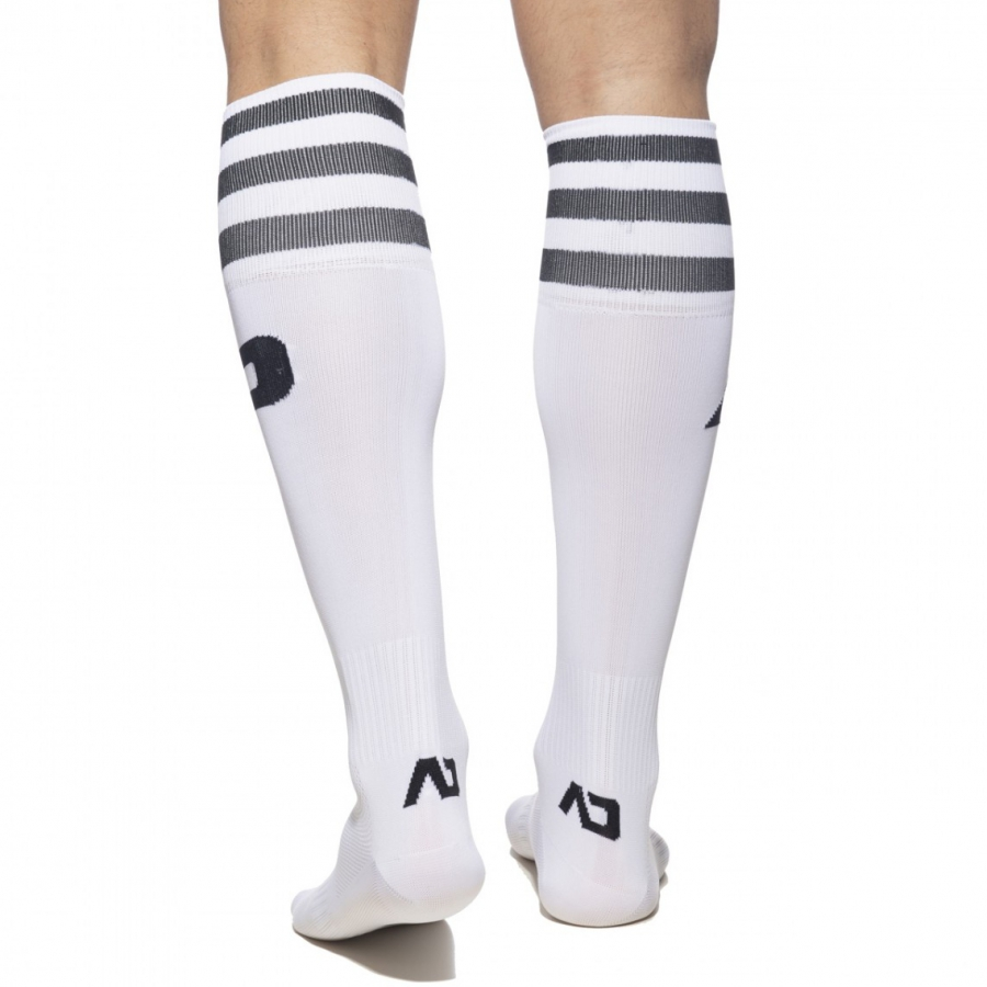 Addicted Chaussettes Hautes BASIC SOCKS Blanc-Noir 2 Addicted Chaussettes Hautes BASIC SOCKS Blanc-Noir – Image 2