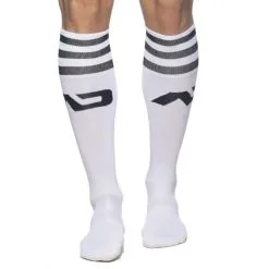 Addicted Chaussettes Hautes BASIC SOCKS Blanc-Noir
