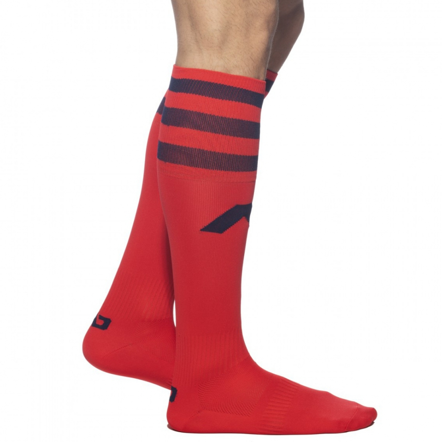 Addicted Chaussettes Hautes BASIC SOCKS Rouge-Marine 3 Addicted Chaussettes Hautes BASIC SOCKS Rouge-Marine – Image 3
