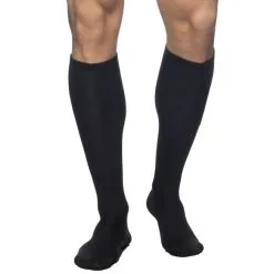 Addicted Chaussettes Hautes FETISH SOCKS Noir-Bleu -FÉMINITÉS boutique chaussettes hautes fetish socks noir bleu 2