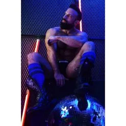 Breedwell Chaussettes Hautes LOGO KNEE Bleues -FÉMINITÉS boutique chaussettes hautes logo knee bleues 6