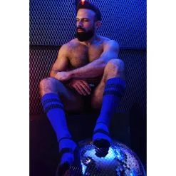 Breedwell Chaussettes Hautes LOGO KNEE Bleues -FÉMINITÉS boutique chaussettes hautes logo knee bleues 9