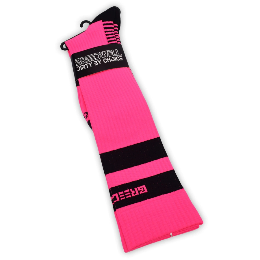 Breedwell Chaussettes Hautes LOGO KNEE Roses 5 Breedwell Chaussettes Hautes LOGO KNEE Roses – Image 5