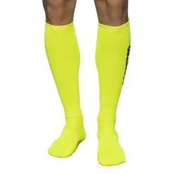 Chaussettes Hautes NEON SOCKS Addicted Jaune -FÉMINITÉS boutique chaussettes hautes neon socks addicted jaune 2