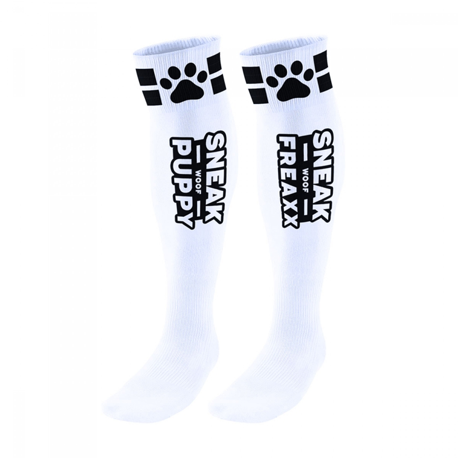 SneakFreaxx Chaussettes Hautes PUPPY TUBE Blanc-Noir 3 SneakFreaxx Chaussettes Hautes PUPPY TUBE Blanc-Noir – Image 3