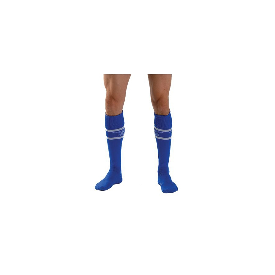 Mr B - Mister B Chaussettes Hautes URBAN FOOTBALL SOCKS Bleu-Blanc 1 Mr B - Mister B Chaussettes Hautes URBAN FOOTBALL SOCKS Bleu-Blanc