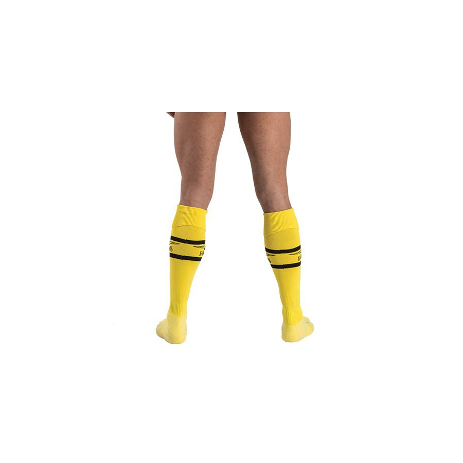 Mr B - Mister B Chaussettes Hautes URBAN FOOTBALL SOCKS Jaune-Noir 2 Mr B - Mister B Chaussettes Hautes URBAN FOOTBALL SOCKS Jaune-Noir – Image 2