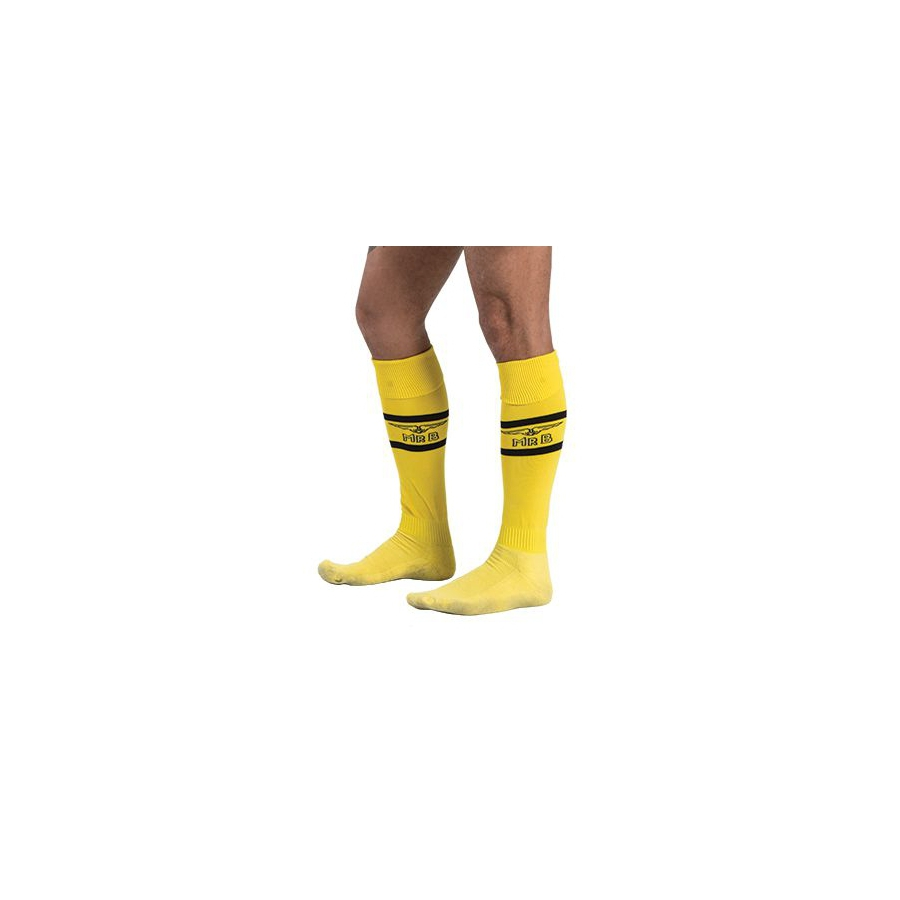 Mr B - Mister B Chaussettes Hautes URBAN FOOTBALL SOCKS Jaune-Noir 3 Mr B - Mister B Chaussettes Hautes URBAN FOOTBALL SOCKS Jaune-Noir – Image 3