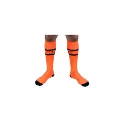 Mr B - Mister B Chaussettes Hautes URBAN FOOTBALL SOCKS Orange Neon