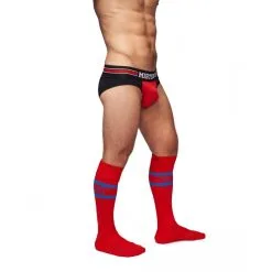 Mr B - Mister B Chaussettes Hautes URBAN FOOTBALL SOCKS Rouge-Bleu 6 Mr B - Mister B Chaussettes Hautes URBAN FOOTBALL SOCKS Rouge-Bleu -FÉMINITÉS boutique chaussettes hautes urban football socks rouge bleu 2