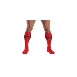 Mr B - Mister B Chaussettes Hautes URBAN FOOTBALL SOCKS Rouge-Noir