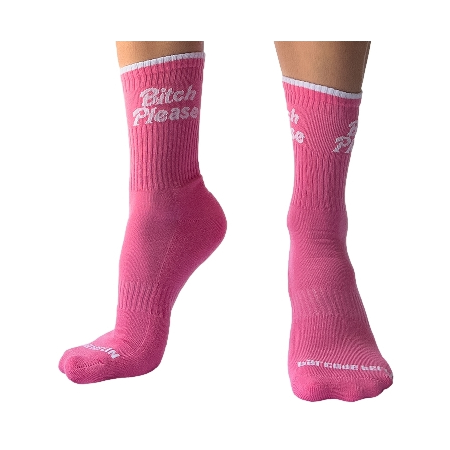 Barcode Berlin Chaussettes Roses BITCH PLEASE Barcode 1 Barcode Berlin Chaussettes Roses BITCH PLEASE Barcode