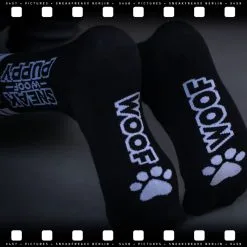 SneakFreaxx Chaussettes SNEAK PUPPY Noir-Blanc -FÉMINITÉS boutique chaussettes sneak puppy noir blanc 3
