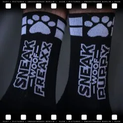 SneakFreaxx Chaussettes SNEAK PUPPY Noir-Blanc -FÉMINITÉS boutique chaussettes sneak puppy noir blanc 5