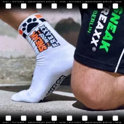 SneakFreaxx Chaussettes SNEAK WOOF NEON PUPPY Orange -FÉMINITÉS boutique chaussettes sneak woof puppy orange 3