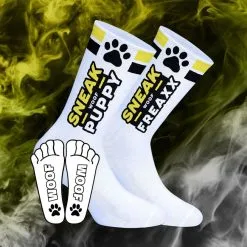 SneakFreaxx Chaussettes WOOF PUPPY Jaune