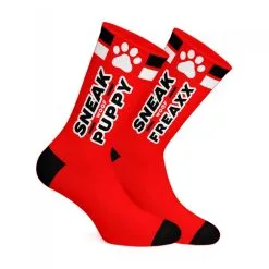 SneakFreaxx Chaussettes WOOF PUPPY Rouges 5 SneakFreaxx Chaussettes WOOF PUPPY Rouges -FÉMINITÉS boutique chaussettes woof puppy rouges 2