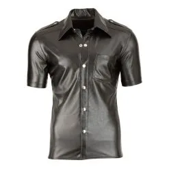 Svenjoyment Chemise LEO Imitation Cuir Noir 8 Svenjoyment Chemise LEO Imitation Cuir Noir -FÉMINITÉS boutique chemise leo imitation cuir noir 3