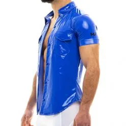 Modus Vivendi Chemise VIRAL VINYL Bleu -FÉMINITÉS boutique chemise viral vinyl bleu 2
