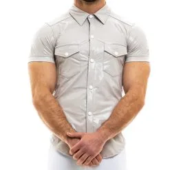 Modus Vivendi Chemise VIRAL VINYL Gris -FÉMINITÉS boutique chemise viral vinyl gris 2