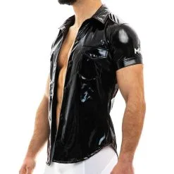 Modus Vivendi Chemise VIRAL VINYL Noir -FÉMINITÉS boutique chemise viral vinyl noir 2