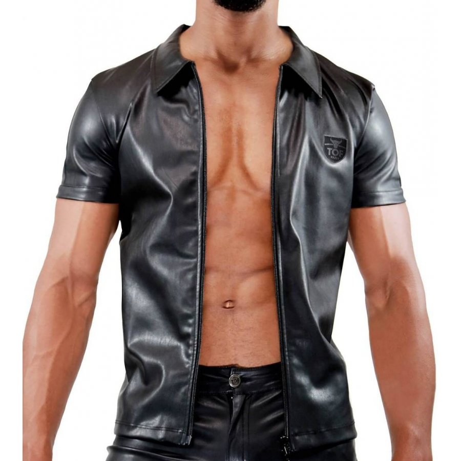 TOF Paris Chemise ZIPPED Noire 5 TOF Paris Chemise ZIPPED Noire – Image 5