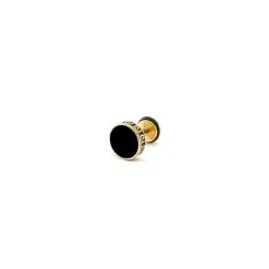 Malejewels Clou D'oreille FLAT ETHNIC Doré-noir