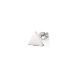 Malejewels Clou D'oreille TRIANGLE 6mm Argenté
