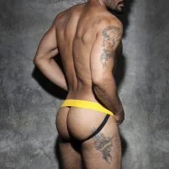 AD Fetish Cockring DOUBLE JOCK Jaune -FÉMINITÉS boutique cockring double jock jaune 3