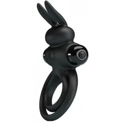 Cockring Vibrant DICK RABBIT Pretty Love 25mm Noir