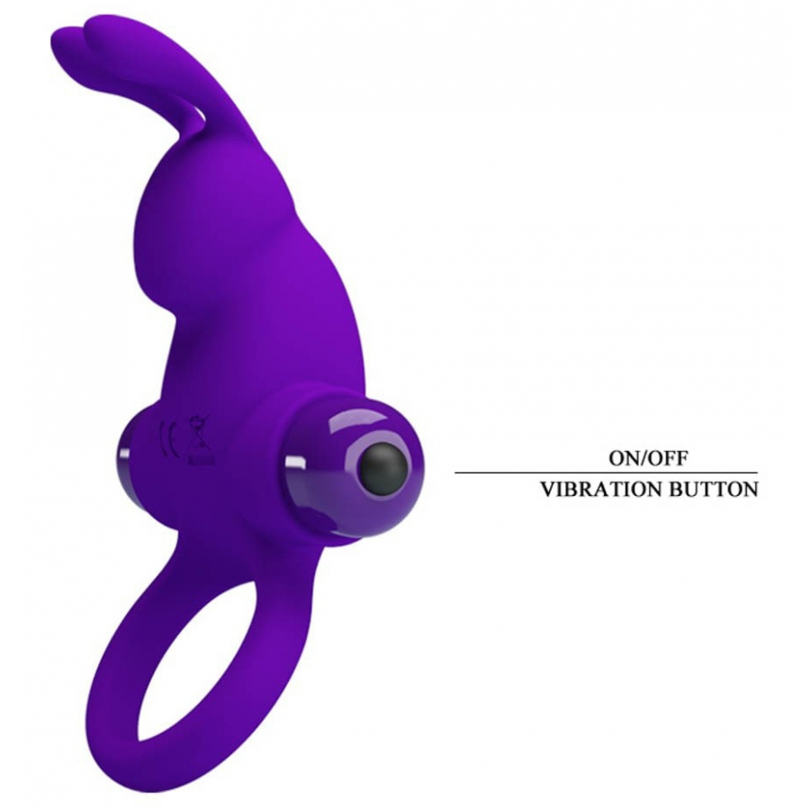 Cockring Vibrant DICK RABBIT Pretty Love 30mm Violet 4 Cockring Vibrant DICK RABBIT Pretty Love 30mm Violet – Image 4
