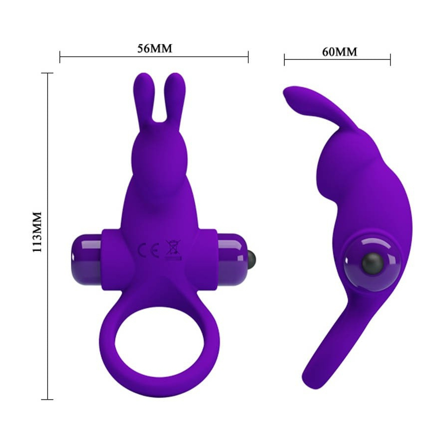 Cockring Vibrant DICK RABBIT Pretty Love 30mm Violet 6 Cockring Vibrant DICK RABBIT Pretty Love 30mm Violet – Image 6