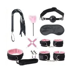 Generique Coffret BDSM HEMMING Noir-Rose 9 Pièces