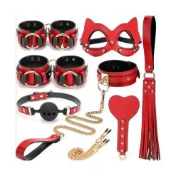 KinkHarness Coffret BDSM LUXURY Noir-Rouge 8 Pièces -FÉMINITÉS boutique coffret bdsm luxury noir rouge 8 pieces 2