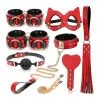 Generique Coffret SM Bondage 8 Pièces Rouge-Noir