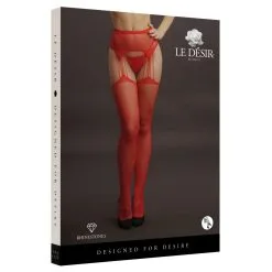 Le Desir Collant Effet Porte-jarretelles Avec Strass Lana - Rouge -FÉMINITÉS boutique collant effet porte jaretelles avec strass lana rouge 2