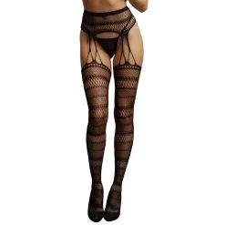 Le Desir Collant Effet Porte-jarretelles Olivia - Noir