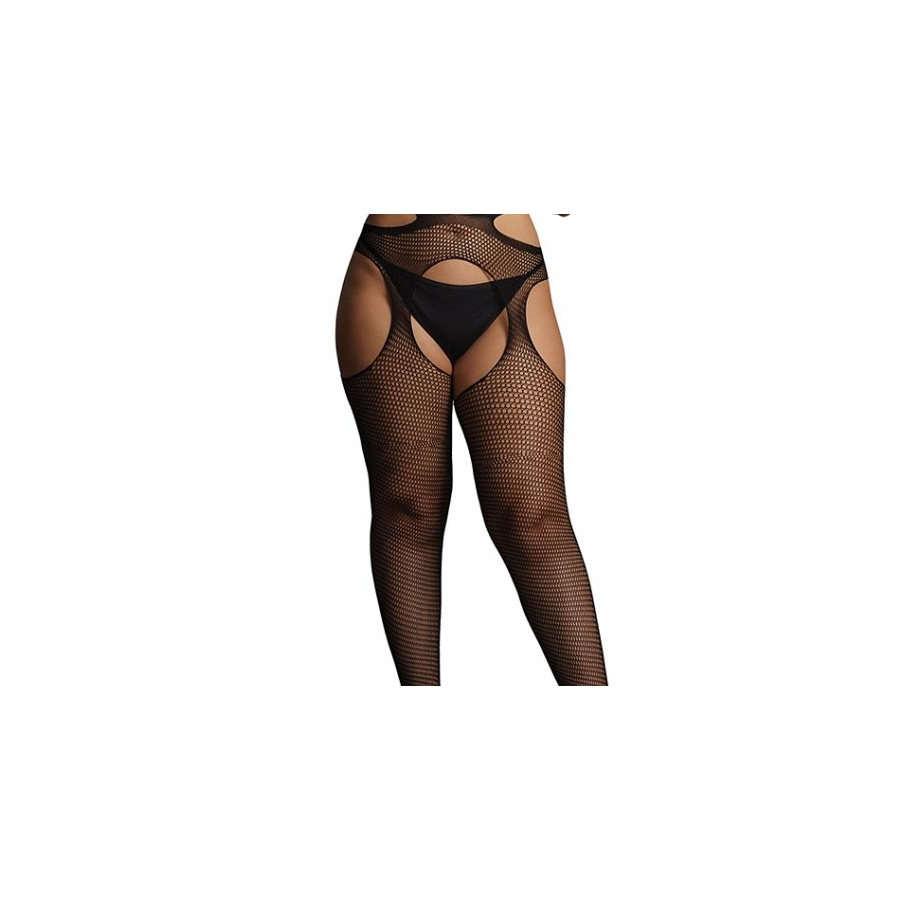 Le Desir Collants Résille Grande Taille STRAPPY Noirs 1 Le Desir Collants Résille Grande Taille STRAPPY Noirs