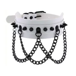 Joy Jewels Collier à Pointes PIKY Blanc-Noir