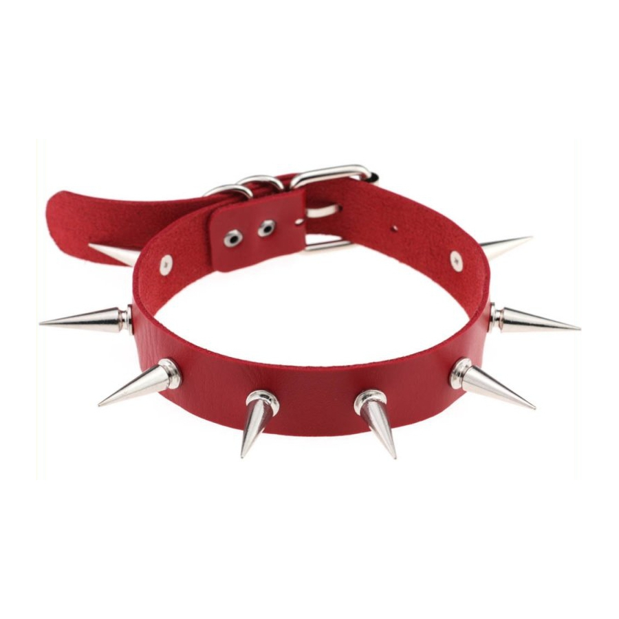 Joy Jewels Collier à Pointes PIKY LISH Rouge 1 Joy Jewels Collier à Pointes PIKY LISH Rouge