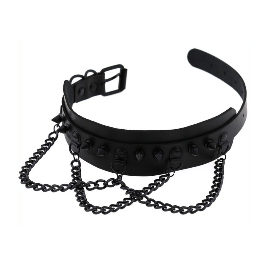 Joy Jewels Collier à Pointes PIKY Noir 2 Joy Jewels Collier à Pointes PIKY Noir – Image 2