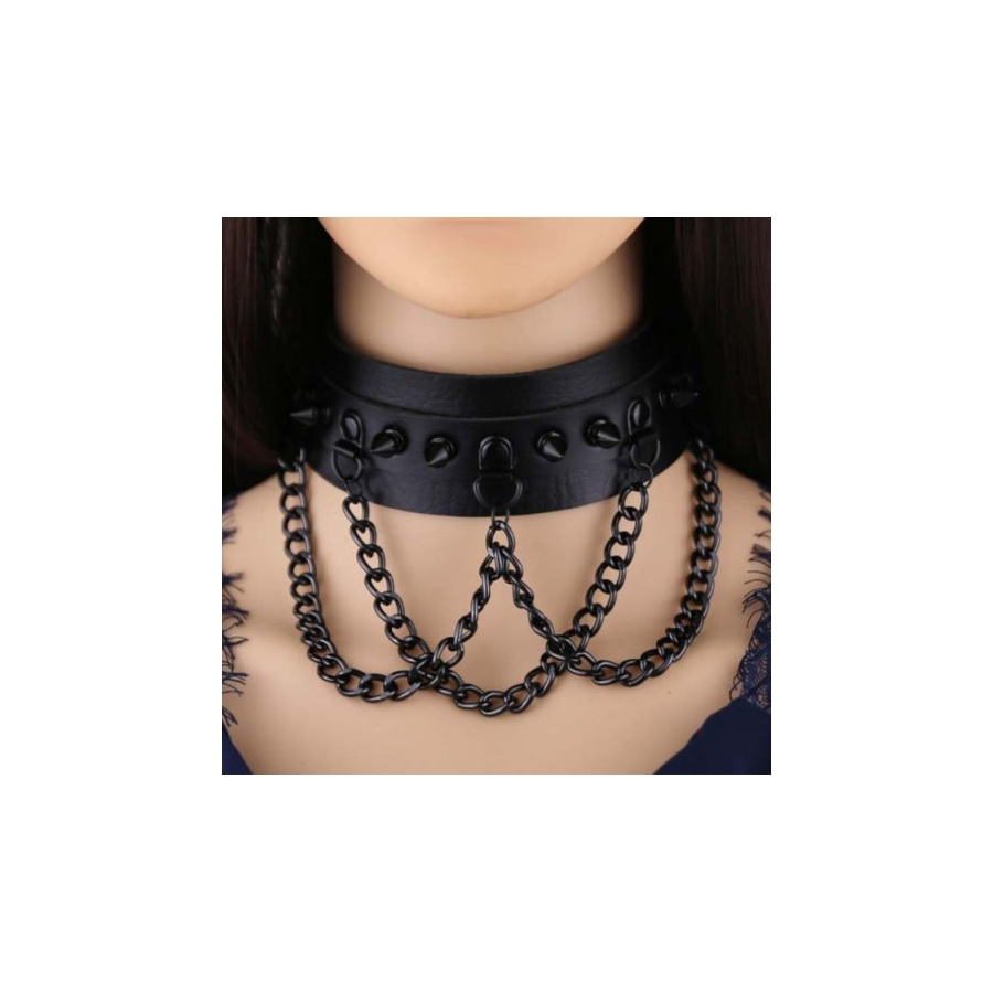 Joy Jewels Collier à Pointes PIKY Noir 4 Joy Jewels Collier à Pointes PIKY Noir – Image 4